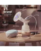 Avent Philips Portable Electric Breast Pump | No.1 Brand Recommended by Moms Worldwide | Soft adaptive Silicon Cushion | One Size Fits all | 4 + 4 Expression and Stimulation settings | Quiet Motor | USB Charging SCF323/11 - White - Image 2