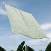 Banana Jacquard Floral Bath Towel - Pastel Green - Image 2