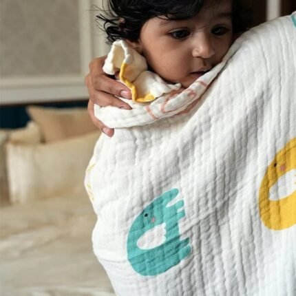 Bamboo Baby Swaddle - Elephant Safari