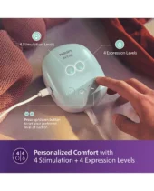 Avent Philips Portable Electric Breast Pump | No.1 Brand Recommended by Moms Worldwide | Soft adaptive Silicon Cushion | One Size Fits all | 4 + 4 Expression and Stimulation settings | Quiet Motor | USB Charging SCF323/11 - White - Image 4
