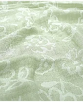 Banana Jacquard Floral Bath Towel - Pastel Green - Image 3
