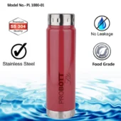 Probott Steel Water Bottle - Freeze Pink 1000 ml - Image 4