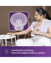 Avent Philips Portable Electric Breast Pump | No.1 Brand Recommended by Moms Worldwide | Soft adaptive Silicon Cushion | One Size Fits all | 4 + 4 Expression and Stimulation settings | Quiet Motor | USB Charging SCF323/11 - White - Image 5