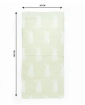 Aloe Vera Garden Bunny Printed Baby Bath Towel - Green - Image 4