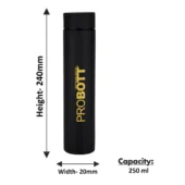 PROBOTT Steel Flask - Compact Yellow 250 ml - Image 3