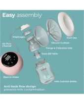 Luv Lap LuvLap Adore Double Electric Breast Pump with Dual Mode, 2-Phase Stimulation & Expression, Soft Silicone Cushion, Rechargeable Battery, BPA-Free White - Image 3