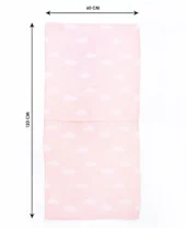 Aloe Vera Dreamy Clouds Printed Baby Bath Towel - Pink - Image 4
