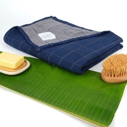 Banana Double Cloth Bath Towel - French Blue