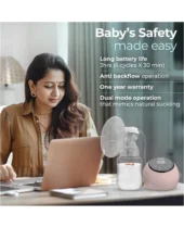 Luv Lap LuvLap Adore Double Electric Breast Pump with Dual Mode, 2-Phase Stimulation & Expression, Soft Silicone Cushion, Rechargeable Battery, BPA-Free White - Image 6