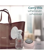 Luv Lap LuvLap Adore Double Electric Breast Pump with Dual Mode, 2-Phase Stimulation & Expression, Soft Silicone Cushion, Rechargeable Battery, BPA-Free White - Image 7