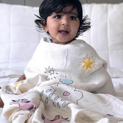 Bamboo Baby Swaddle - Unicorn