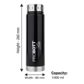 Probott Steel Water Bottle - Freeze Black 1000 ml - Image 3