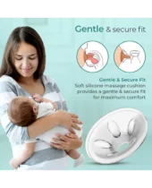 Luv Lap LuvLap Manual Breast Pump with 3-Level Suction, Massage Cushion, Ergonomic Handle, 2 Free Breast Pads, BPA-Free, Gentle & Easy Milk Expression White - Image 3