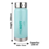 Probott Steel Water Bottle - Freeze Light Green 750 ml - Image 3