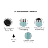 Probott Steel Water Bottle - Freeze Light Green 750 ml - Image 4