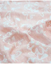 Banana Jacquard Floral Bath Towel - Coral - Image 3