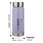 Probott Steel Water Bottle - Freeze Light Purple 750 ml - Image 3