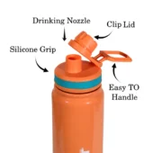 Probott Steel Flask - Rainbow Orange 900ml - Image 5