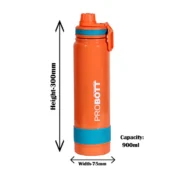 Probott Steel Flask - Rainbow Orange 900ml - Image 3