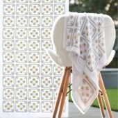 Bamboo Bath Towel - Floral Tile
