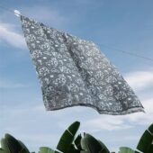 Banana Jacquard Floral Bath Towel - Charcoal - Image 2