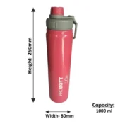 Probott Steel Water Bottle - Sip Pink 1000 ml - Image 2