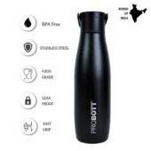 Probott Steel Flask Trendy - Black 700 ml - Image 3