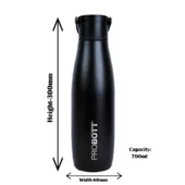 Probott Steel Flask Trendy - Black 700 ml - Image 4