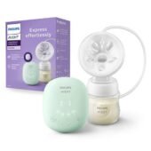 Avent Philips Portable Electric Breast Pump | No.1 Brand Recommended by Moms Worldwide | Soft adaptive Silicon Cushion | One Size Fits all | 4 + 4 Expression and Stimulation settings | Quiet Motor | USB Charging SCF323/11 - White