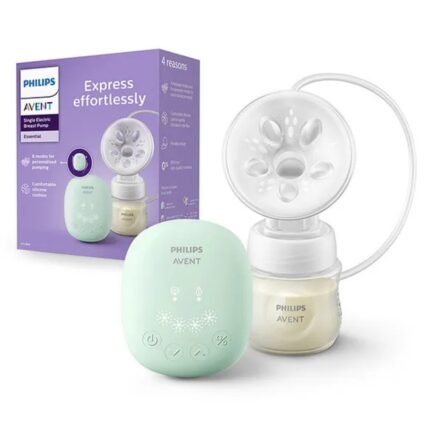 Avent Philips Portable Electric Breast Pump | No.1 Brand Recommended by Moms Worldwide | Soft adaptive Silicon Cushion | One Size Fits all | 4 + 4 Expression and Stimulation settings | Quiet Motor | USB Charging SCF323/11 - White