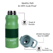 Probott Steel Water Bottle - LITE Green 850 ml - Image 3