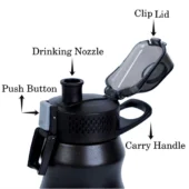 Probott Steel Water Bottle - LITE Black 850 ml - Image 2