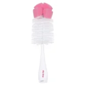 BPA Free Bottle And Nipple Cleaning Brush With Suction Base-Pink