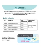 Anti Colic Peristaltic Nursing Bottle Red - 200 ml - Image 4