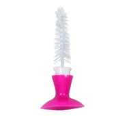 BPA Free Bottle And Nipple Cleaning Brush With Suction Base-Pink - Image 4