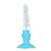 BPA Free Bottle And Nipple Cleaning Brush With Suction Base-Blue - Image 3
