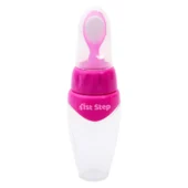 Non Spill Silicone Soft Squeeze Food Feeder-Pink