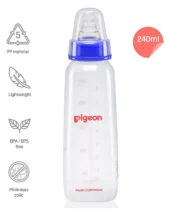Peristaltic Feeding Bottle Nipple Size Medium Blue - 240 ml - Image 2