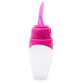 Non Spill Silicone Soft Squeeze Food Feeder-Pink - Image 4
