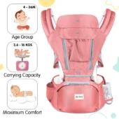 5 in 1 Hip Seat Baby Carrier (Orange) - Image 2