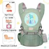 5 in 1 Hip Seat Baby Carrier (Green) - Image 2