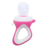 BPA Free Silicone Fruit and Food Nibbler and Feeder-Pink - Image 3