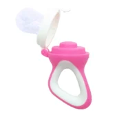 BPA Free Silicone Fruit and Food Nibbler and Feeder-Pink - Image 4