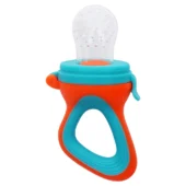 BPA Free Silicone Fruit and Food Nibbler and Feeder-Orange - Image 3