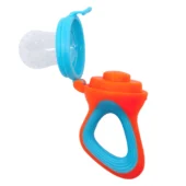 BPA Free Silicone Fruit and Food Nibbler and Feeder-Orange - Image 4
