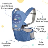 5 in 1 Hip Seat Baby Carrier (Blue) - Image 4