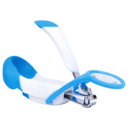 Easy Grip Baby Nail Clipper With Magnifying Glass-Blue
