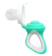 BPA Free Silicone Fruit and Food Nibbler and Feeder-Green - Image 4