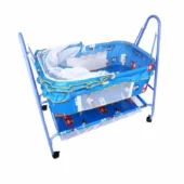 Cradle With Swing And Mosquito Net - Blue - Image 2