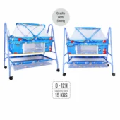 Cradle With Swing And Mosquito Net - Blue - Image 3